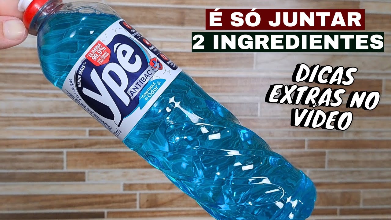É SÓ JUNTAR 2 INGREDIENTES NO DETERGENTE  -  VAI RENDER MUITO E POTENCIALIZAR COM MUITA ECONOMIA