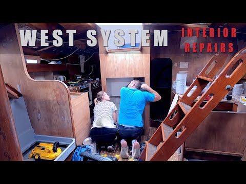 Repairs using West System Epoxy. Ideas for the boat interior. [E18]