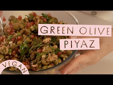 Green Olive Salad, Fresh Vegan Mezze Recipe w/ Chef Sabah Yıldırım