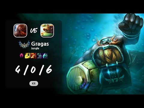 Gragas Jungle vs Rammus - KR Challenger Patch 13.12