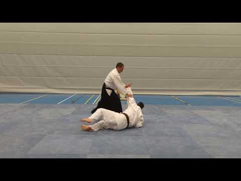 Aikido. - Ude-nobashi vs. Tanto Mune-tori men-uchi
