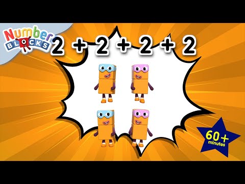 Numberblocks Kindergarten Math Fun! | 1 Hour Compilation | 123 - Numbers Cartoon For Kids