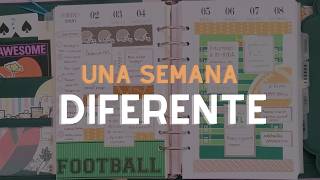 Planeo y decoro mi semana Super Bowl 🏈 | Planner Aura Estelle A5 + stickers plata