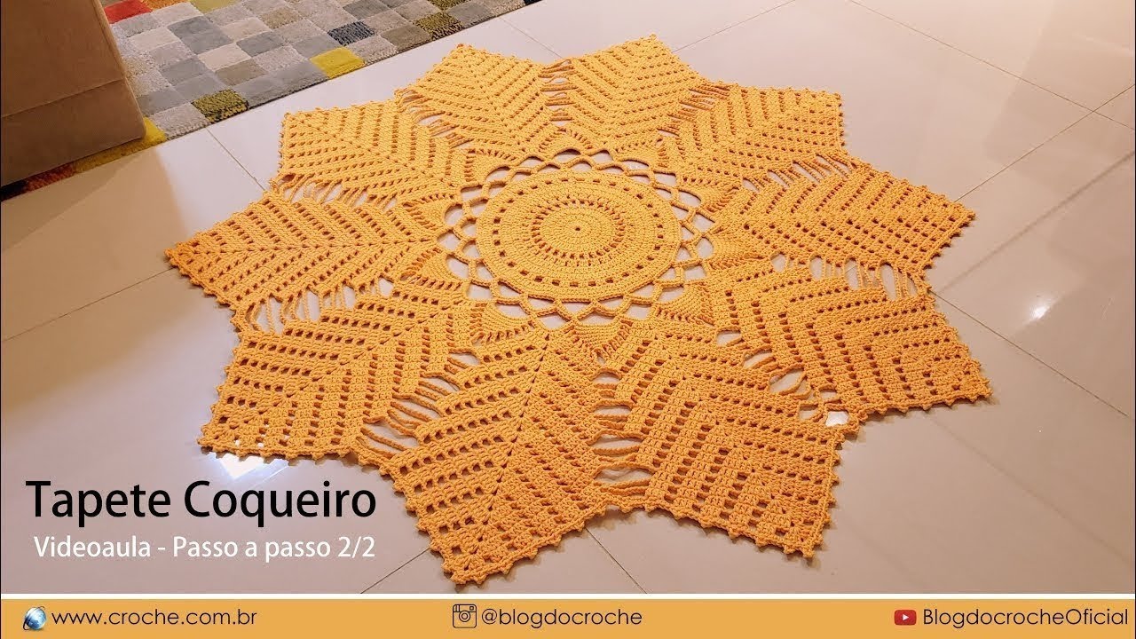Tapete Redondo de Crochê