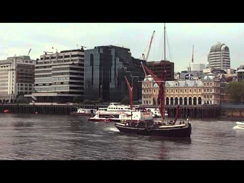 23rdApril 2014: HMS Belfast, Dutch Barge, Pool of London,