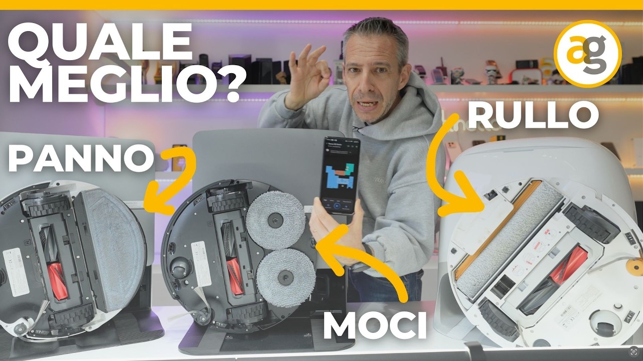 MEGLIO MOCI, PANNO o RULLO? Confronto ROBOT LAVAPAVIMENTI Roborock RECENSIONE SAROS 20 e CURV 2