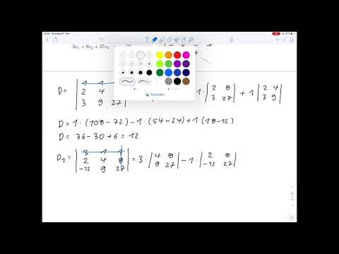 Übungsblatt7 – LGS lösen mit Cramersche Regel Aufg.12