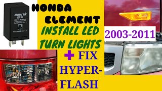 Install LED TURN BULBS & Fix Hyperflash for Honda Element 2003-2011