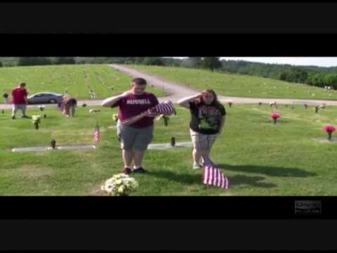 Flags Placed at Rose Hill Burial  Park