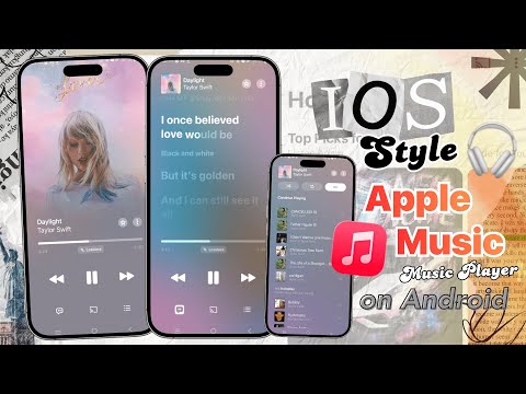 iOS Apple Music (Music Player Style) on any Android + synced Music Lyrics!