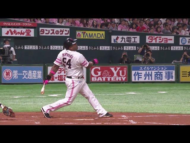 【2回裏】2試合連続で逆方向へ!! ホークス・デスパイネの先制アーチ!! 2019/5/12 H-M