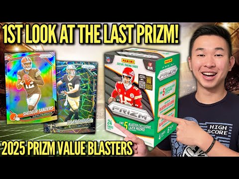 EARLY 1ST LOOK AT THE LAST PRIZM 🏈! 😱🔥 2025 Panini Prizm Football Retail Value Blaster Box Review x5