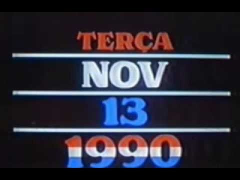 Calendário SBT/SP Canal 4 em1990.