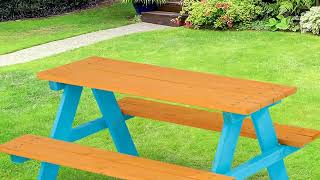 👧 Teamson Kids Outdoor Picnic Table & Bench – Fun & Durable for Little Little Foodies