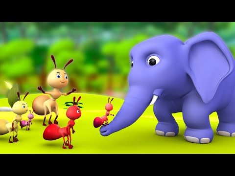 The Elephant & Ant 3D Animated Hindi Moral Stories for Kids – घमंडी हाथी और चींटी हिन्दी कहानी Tales