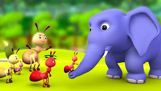 The Elephant & Ant 3D Animated Hindi Moral Stories for Kids - घमंडी हाथी और चींटी हिन्दी कहानी Tales