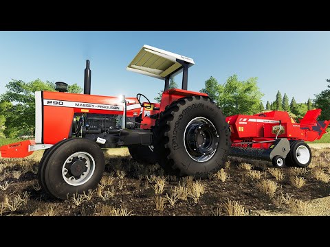 FS19 Mod | Massey Ferguson Series, 290 & Hesston 1840 Baler