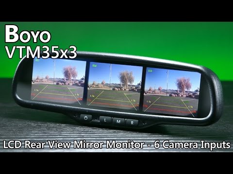 Boyo VTM35x3 Rear View Mirror Monitor - 3 LCD Displays!!!