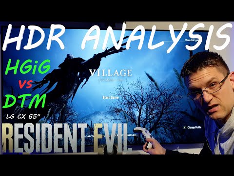 Resident Evil Village - HDR HGiG / DTM Analysis - Best Ingame Settings for HDR on LG CX