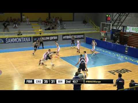 Nedim Buza 21 points 9 rebounds 7 steals 3 ass vs Croatia -U20 European championship 2015