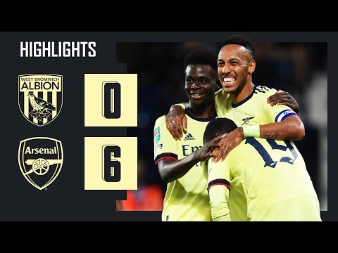 HIGHLIGHTS | West Brom vs Arsenal (0-6) | Carabao Cup | Aubameyang (3), Pepe, Saka, Lacazette