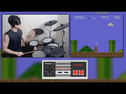 Drum Set as a Controller: Performing Super Mario Bros. World 1-1, Blindfolded