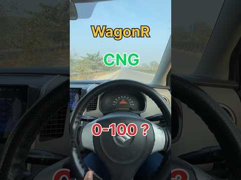 From 0 to 100 in CNG : WagonR Cng Impressive Speed Test #shorts #marutisuzuki #wagonr