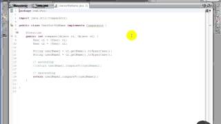 Advanced Java tutorial - The Comparable & Comparator Interfaces