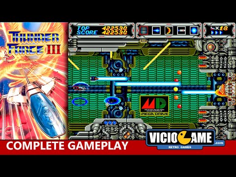 🎮 Thunder Force 3 (Mega Drive) Complete Gameplay