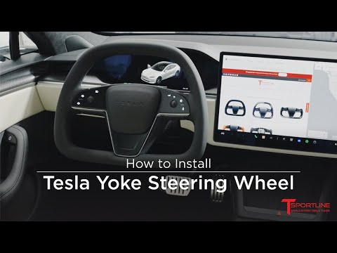 How to Install T Sportline Tesla Model S / X Yoke Replacement 360 Steering Wheel - DIY Instructions