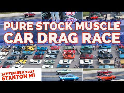 Pure Stock Muscle Car Drag Race 2022 - PSMCDR - MID MICHIGAN MOTORPLEX - MUSCLE CAR DRAG RACING!