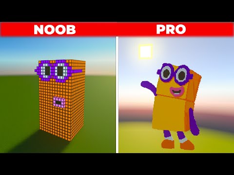 Making Numberblock 2 Noob vs Pro in Minecraft NUMBERBLOCKS