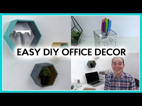 EASY DIY OFFICE DECOR | ROOM DECORATING
