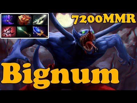 Dota 2 - Bignum 7200 MMR Plays Night Stalker - Ranked Match Gameplay