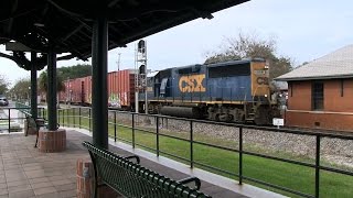 preview picture of video 'LONG HOOD! CSX 6898 at Plant City (09JAN2015)'