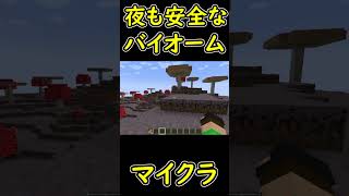 意外と知られていない夜も安全なバイオームが存在した　【マイクラ/マインクラフト】 #shorts