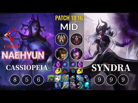 GRF Naehyun Cassiopeia vs Syndra Mid - KR Patch 10.16