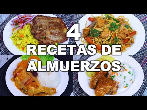 4 ALMUERZOS FÁCILES Y EXQUISITOS | Recetas Peruanas | Sabroso