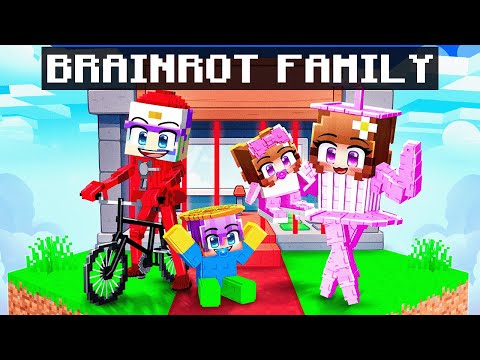 Having a SECRET BRAINROT FAMILY In Minecraft!