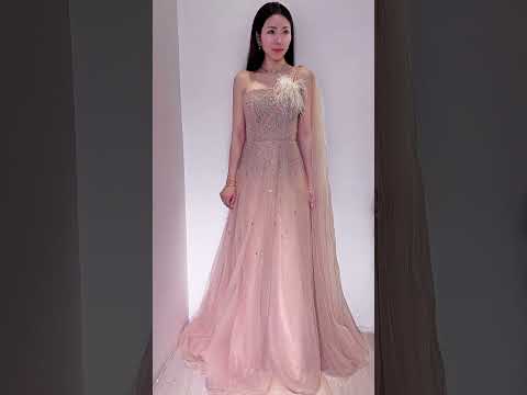 Elegant Nude Crystal Gown for Special Occasions