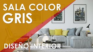 SALAS DE COLOR GRIS  | ¿Cómo decorar la sala con los colores Gris, Blanco y Negro  ♥♥♥♥♥♥