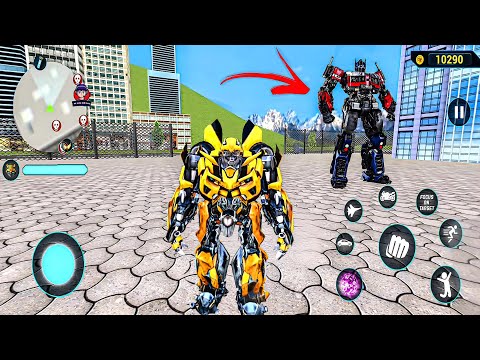Robot Bumblebee and Optimus Prime jet Bike Car Transformation Game 2023 - Android Gameplay