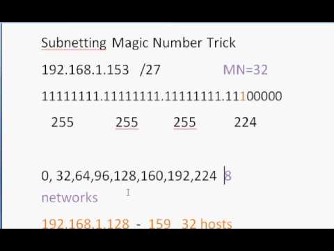 Subnetting Cisco CCNA -Part 4 The Magic Number