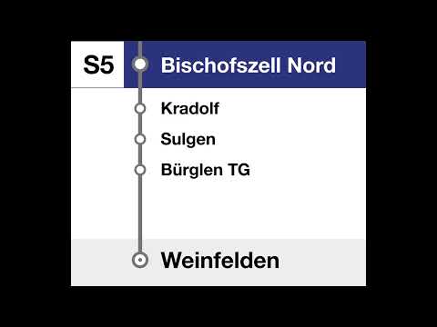 Thurbo Ansagen • S5 • Bischofszell Stadt – Weinfelden
