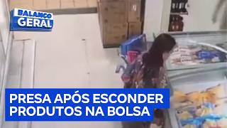 Médica é presa em flagrante após esconder produtos na bolsa em supermercado