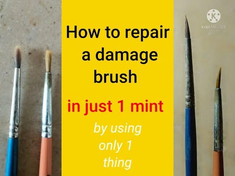 how to restore/ fix /repair a damage paint brush in just one mint - pointed nib again / artist hacks