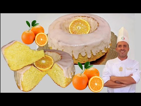 Ciambella all'arancia morbidissima spettacolare.Ricetta inedita con succo,polpa e glassa all'esterno