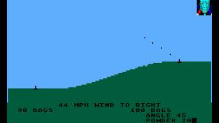 Atari 800 Game: Mountain shoot (1980 Adenture International)
