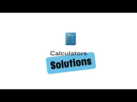 Calculators Solutions video preview