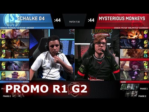 Mysterious Monkeys vs FC Schalke 04 | Game 2 Promotion/Relegation S8 EU LCS Spring 2017 | MM vs S04